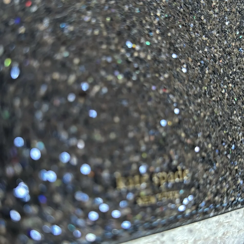 Kate Spade Black Glitter Chain Shoulder or Crossbody Bag • New & Never Used! 🌌🖤 - Picture 13 of 13